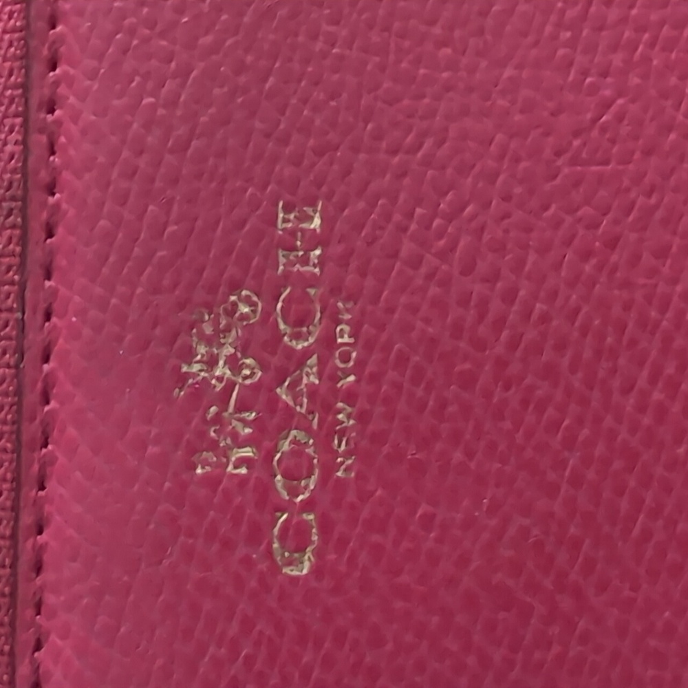 Coach Pink Leather Continental Wallet/Wristlet - Picture 6 of 12